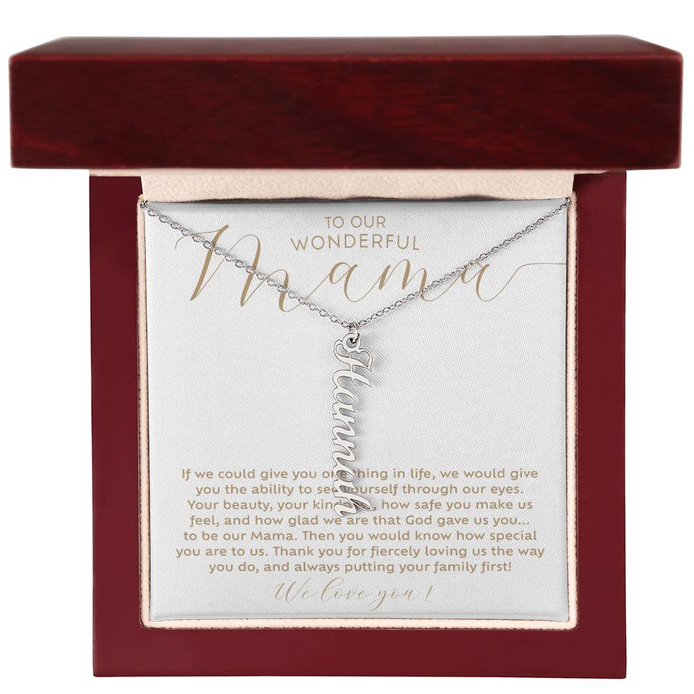 Multi-Kids Name Necklace Custom Faith-Based Gift for Our Mama