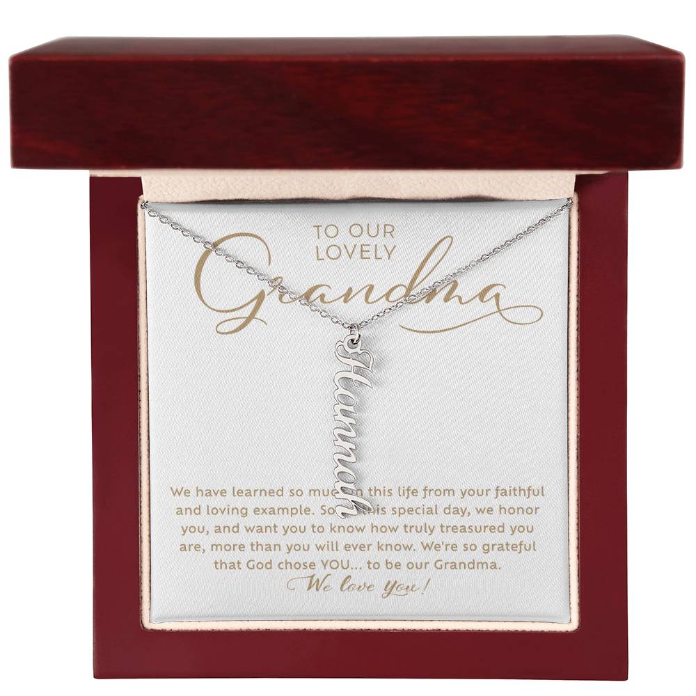 Custom Multi-Grandchildren Name Necklace Gift For Our Grandma