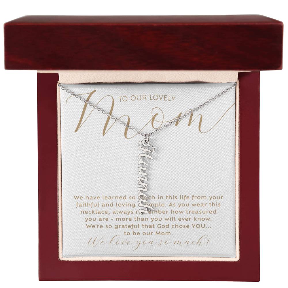 Multi-Kids Name Necklace Custom Faith-Based Gift for Our Mom