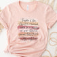 Daughter of God, Chosen, created for a purpose, redeemed, forgiven, worthy, loved, Christian woman aesthetic with neutral colors watercolor splash background printed on soft heather prism peach unisex t-shirt for women