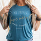 Heather Deep Teal Christian faith-based unisex t-shirt for women with Micah 6:8 bible verse scripture printed that says, Do Justly Love Mercy walk humbly in gold and white, designed for women in sizes small thru 4X