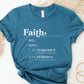 Faith Definition Hebrews 11:1 Christian aesthetic design printed in white on soft heather deep teal unisex t-shirt for women and men