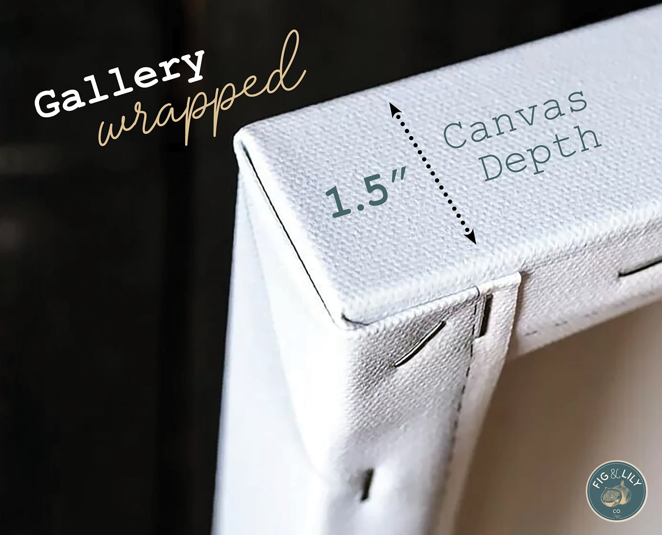 Photo showing a high quality gallery wrapped printed canvas with 1.5" stretcher depth for a Thank You Jesus watercolor floral Christian wall art piece for home, church, or office decor