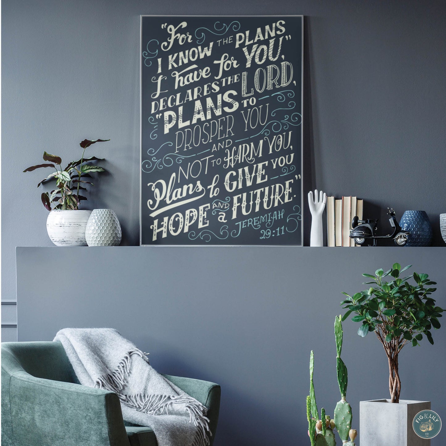 Jeremiah 29:11 Bible Verse Christian Wall Art Canvas