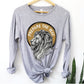 Lion of Judah Prepare the Way Isaiah 40:3 Christian aesthetic design printed in black and gold on soft heather heather gray long sleeve tee for men & women