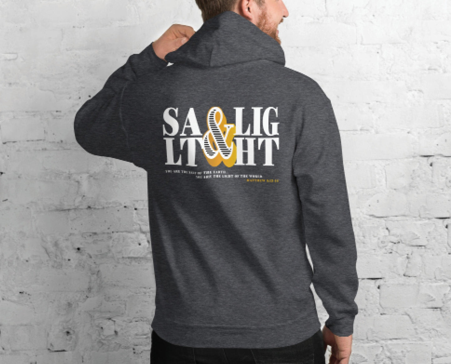 Salt & Light - Cozy Retro Front & Back Christian Unisex Hoodie