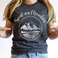 Heather Dark Gray Speak to the Mountain Christian unisex graphic t-shirt with Mark 11:23 Whosoever Believes scripture faith-based tee, designed for women