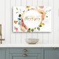 Thank You Jesus watercolor floral gratitude Christian aesthetic wall art decor canvas for living space, kitchen, nursery, church or office