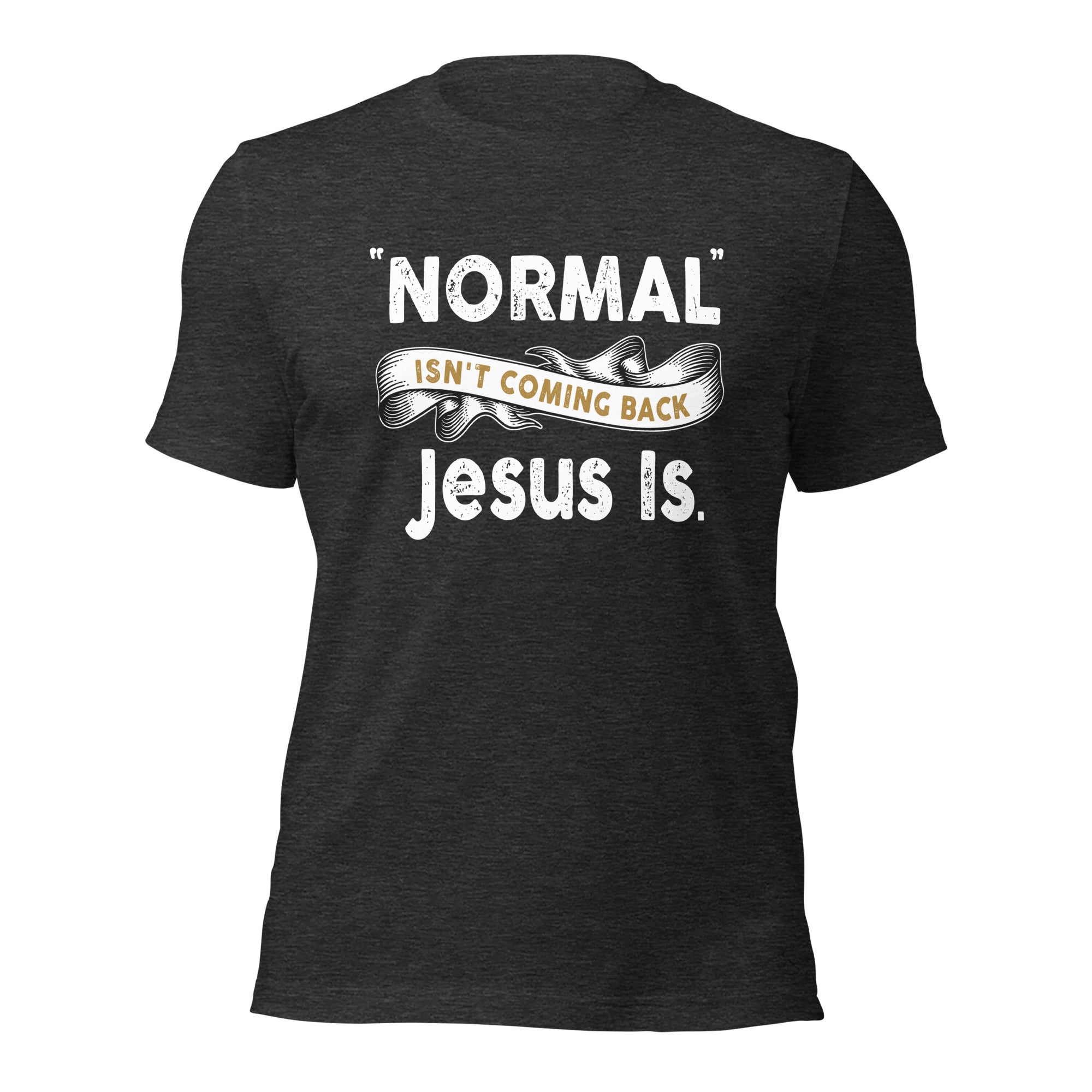 Fig Lily Co. Normal Isn t Coming Back Jesus Is Christian Unisex T Shirt Athletic Heather S