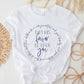 May His Favor Be Upon You for a thousand generations family & children Numbers 6 The Blessing Christian aesthetic circle design printed on soft white t-shirt for women